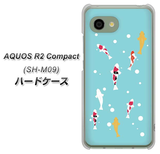 アクオス R2 コンパクト SH-M09 高画質仕上げ 背面印刷 ハードケース【KG800 コイの遊泳】