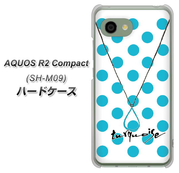 アクオス R2 コンパクト SH-M09 高画質仕上げ 背面印刷 ハードケース【OE821 12月ターコイズ】