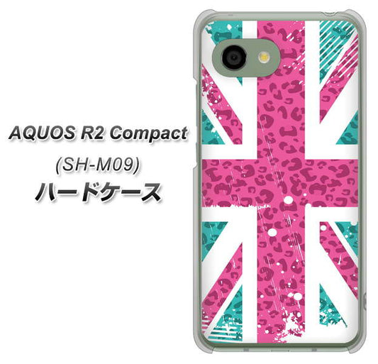 アクオス R2 コンパクト SH-M09 高画質仕上げ 背面印刷 ハードケース【SC807 ユニオンジャック ピンクヒョウ柄】