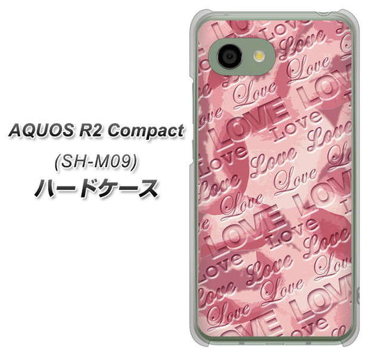 アクオス R2 コンパクト SH-M09 高画質仕上げ 背面印刷 ハードケース【SC844 フラワーヴェルニLOVE(ローズヴェルール)】