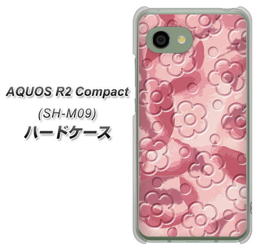 アクオス R2 コンパクト SH-M09 高画質仕上げ 背面印刷 ハードケース【SC846 フラワーヴェルニ花ピンク(ローズヴェルール)】