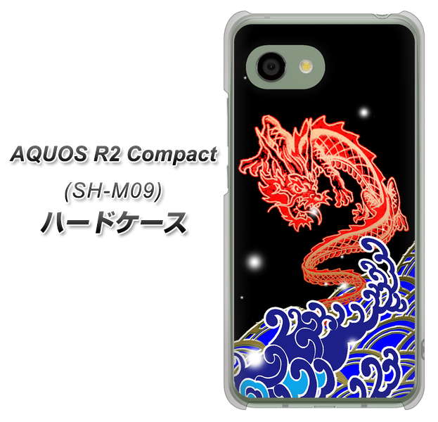 アクオス R2 コンパクト SH-M09 高画質仕上げ 背面印刷 ハードケース【YC903 水竜02】
