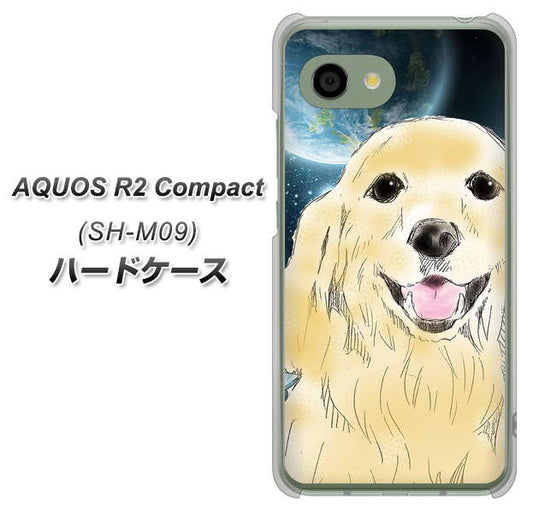 アクオス R2 コンパクト SH-M09 高画質仕上げ 背面印刷 ハードケース【YD826 ゴールデンレトリバー02】