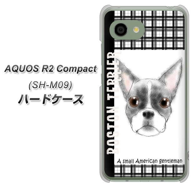 アクオス R2 コンパクト SH-M09 高画質仕上げ 背面印刷 ハードケース【YD851 ボストンテリア02】