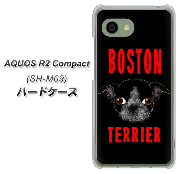 アクオス R2 コンパクト SH-M09 高画質仕上げ 背面印刷 ハードケース【YD853 ボストンテリア04】