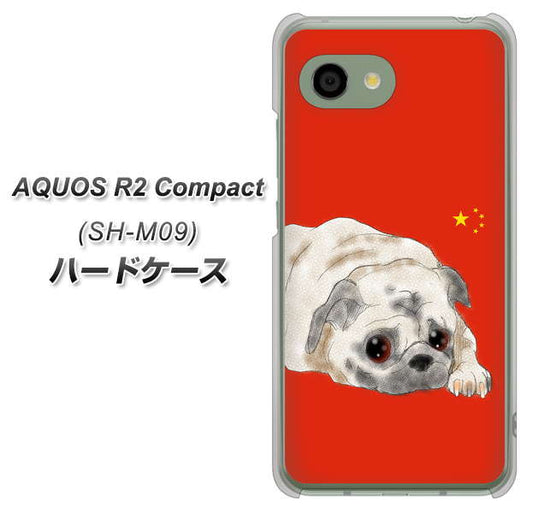 アクオス R2 コンパクト SH-M09 高画質仕上げ 背面印刷 ハードケース【YD857 パグ03】