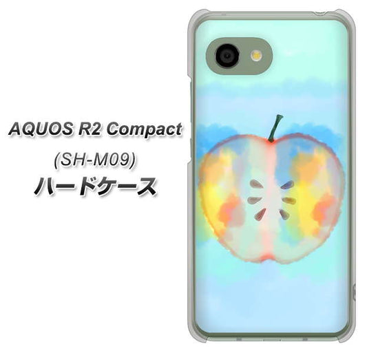 アクオス R2 コンパクト SH-M09 高画質仕上げ 背面印刷 ハードケース【YJ181 りんご 水彩181】