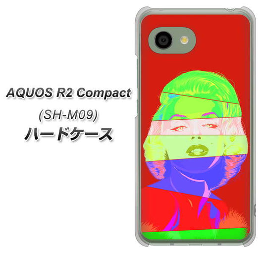 アクオス R2 コンパクト SH-M09 高画質仕上げ 背面印刷 ハードケース【YJ209 マリリンモンローデザイン(B)】