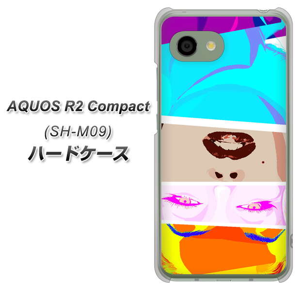 アクオス R2 コンパクト SH-M09 高画質仕上げ 背面印刷 ハードケース【YJ211 マリリンモンローデザイン(D)】
