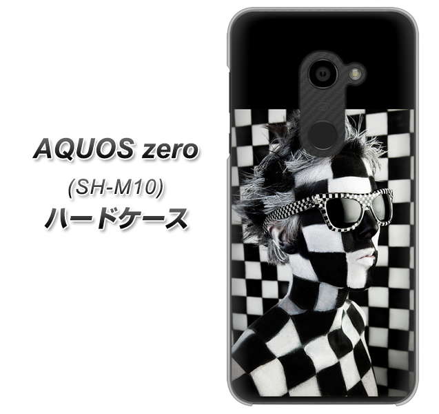 simフリー アクオスゼロ SH-M10 高画質仕上げ 背面印刷 ハードケース【357 bk&wh】