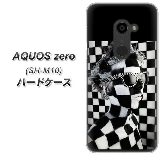 simフリー アクオスゼロ SH-M10 高画質仕上げ 背面印刷 ハードケース【357 bk&wh】