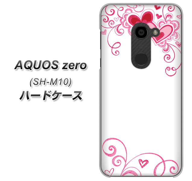simフリー アクオスゼロ SH-M10 高画質仕上げ 背面印刷 ハードケース【365 ハートフレーム】