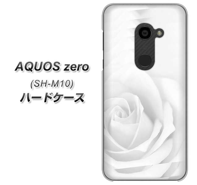 simフリー アクオスゼロ SH-M10 高画質仕上げ 背面印刷 ハードケース【402 ホワイトRose】