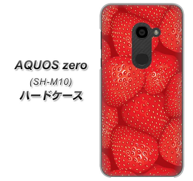 simフリー アクオスゼロ SH-M10 高画質仕上げ 背面印刷 ハードケース【444 ストロベリーウォール】