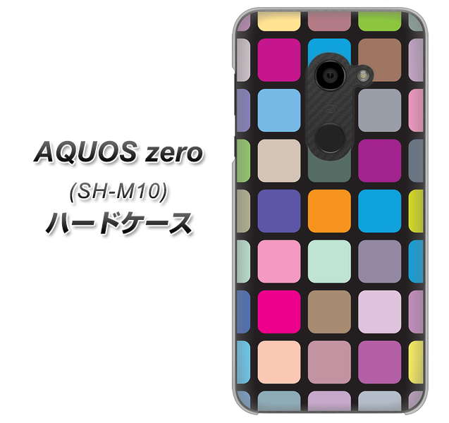 simフリー アクオスゼロ SH-M10 高画質仕上げ 背面印刷 ハードケース【509 カラースクエア】
