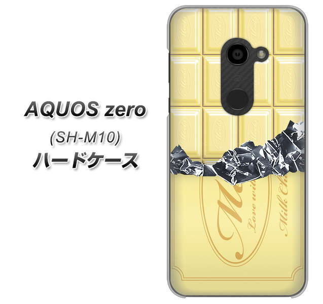 simフリー アクオスゼロ SH-M10 高画質仕上げ 背面印刷 ハードケース【553 板チョコ-ホワイト】