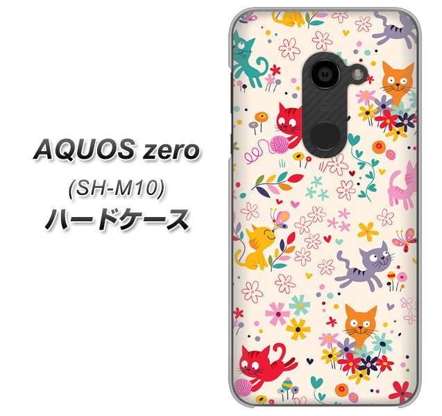 simフリー アクオスゼロ SH-M10 高画質仕上げ 背面印刷 ハードケース【693 ネコのあそび場】