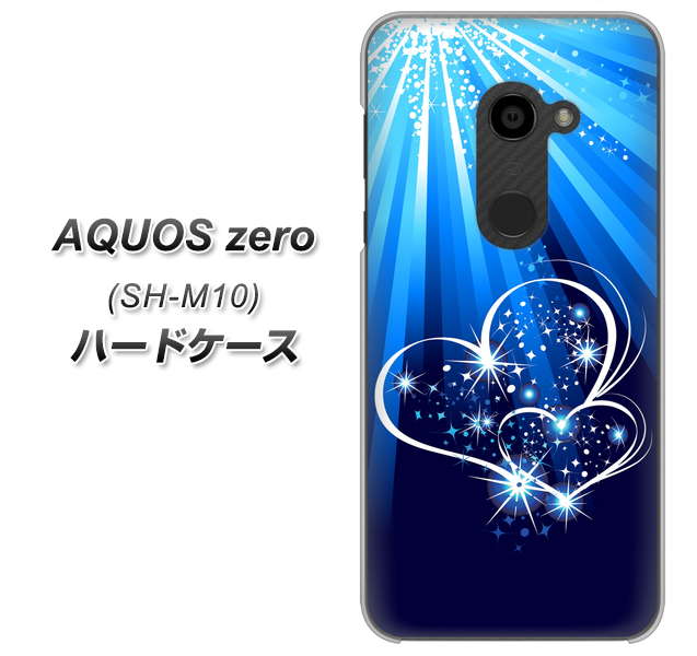 simフリー アクオスゼロ SH-M10 高画質仕上げ 背面印刷 ハードケース【702 スイミングハート】