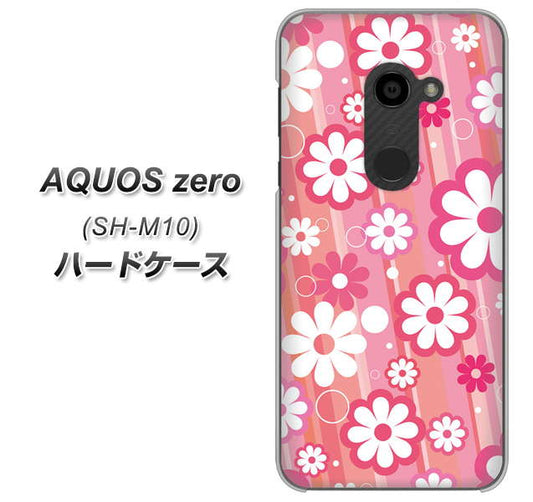 simフリー アクオスゼロ SH-M10 高画質仕上げ 背面印刷 ハードケース【751 マーガレット(ピンク系)】