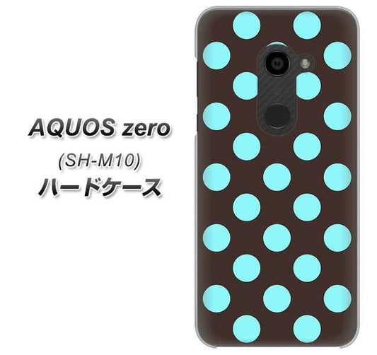 simフリー アクオスゼロ SH-M10 高画質仕上げ 背面印刷 ハードケース【1352 シンプルビッグ水色茶】