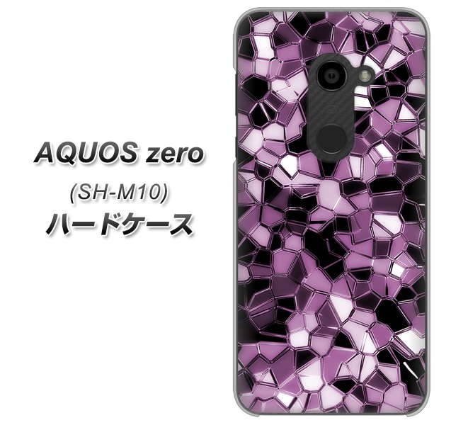 simフリー アクオスゼロ SH-M10 高画質仕上げ 背面印刷 ハードケース【EK837 テクニカルミラーパープル】