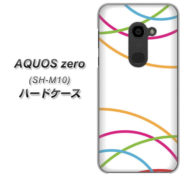 simフリー アクオスゼロ SH-M10 高画質仕上げ 背面印刷 ハードケース【IB912 重なり合う曲線】