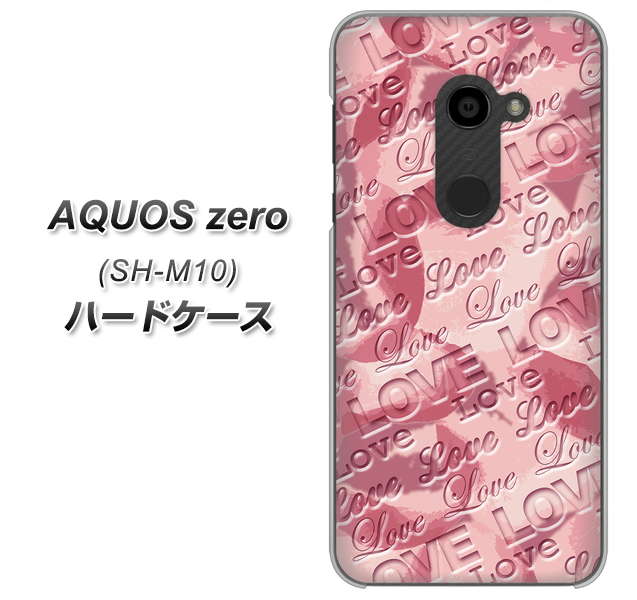 simフリー アクオスゼロ SH-M10 高画質仕上げ 背面印刷 ハードケース【SC844 フラワーヴェルニLOVE(ローズヴェルール)】