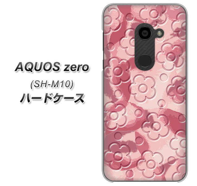 simフリー アクオスゼロ SH-M10 高画質仕上げ 背面印刷 ハードケース【SC846 フラワーヴェルニ花ピンク(ローズヴェルール)】