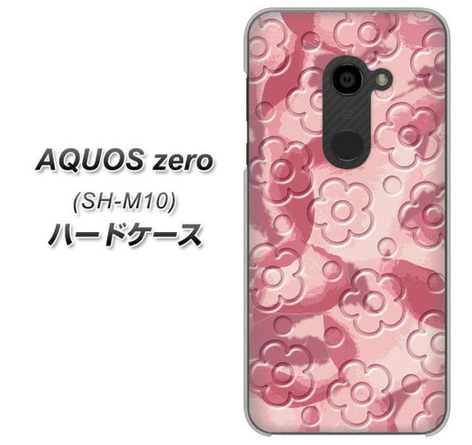 simフリー アクオスゼロ SH-M10 高画質仕上げ 背面印刷 ハードケース【SC846 フラワーヴェルニ花ピンク(ローズヴェルール)】