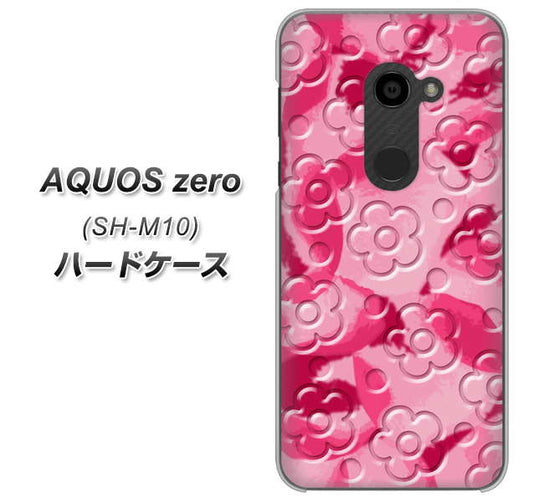 simフリー アクオスゼロ SH-M10 高画質仕上げ 背面印刷 ハードケース【SC847 フラワーヴェルニ花濃いピンク(ローズアンディアン)】