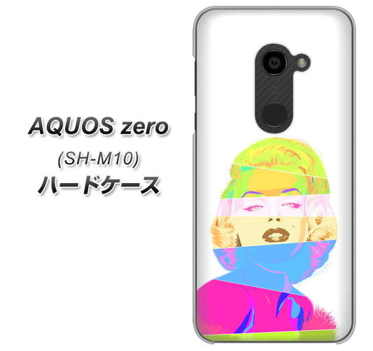 simフリー アクオスゼロ SH-M10 高画質仕上げ 背面印刷 ハードケース【YJ208 マリリンモンローデザイン(A)】
