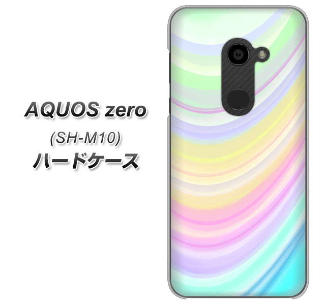 simフリー アクオスゼロ SH-M10 高画質仕上げ 背面印刷 ハードケース【YJ312 カラー レインボー】