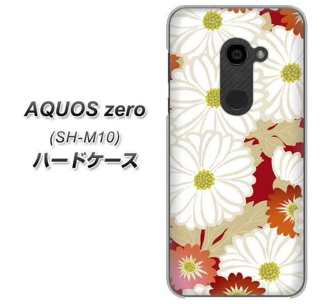 simフリー アクオスゼロ SH-M10 高画質仕上げ 背面印刷 ハードケース【YJ322 和柄 菊】