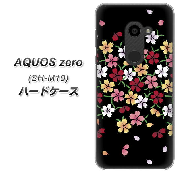 simフリー アクオスゼロ SH-M10 高画質仕上げ 背面印刷 ハードケース【YJ323 和柄 なでしこ】