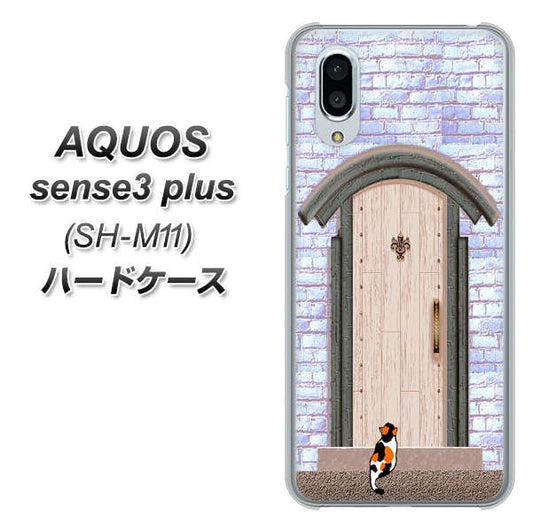 simフリー アクオスセンス3 プラス SH-M11 高画質仕上げ 背面印刷 ハードケース【YA952 石ドア02 素材クリア】