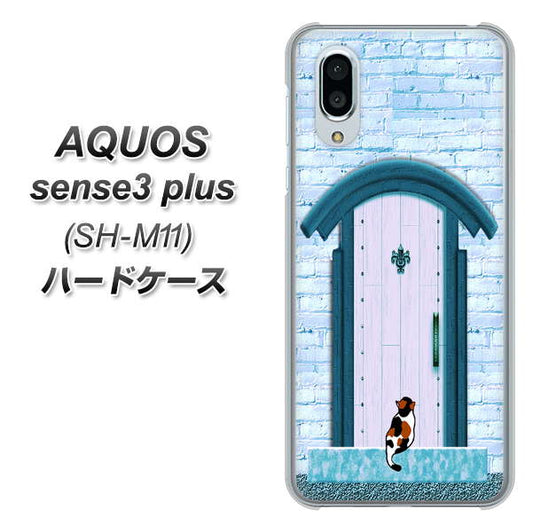 simフリー アクオスセンス3 プラス SH-M11 高画質仕上げ 背面印刷 ハードケース【YA953 石ドア03 素材クリア】