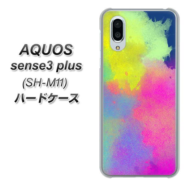 simフリー アクオスセンス3 プラス SH-M11 高画質仕上げ 背面印刷 ハードケース【YJ294 デザイン色彩】