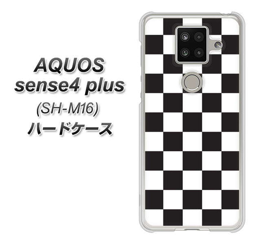 楽天モバイル アクオスセンス4 プラス SH-M16 高画質仕上げ 背面印刷 ハードケース【151 フラッグチェック】