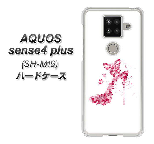 楽天モバイル アクオスセンス4 プラス SH-M16 高画質仕上げ 背面印刷 ハードケース【387 薔薇のハイヒール】