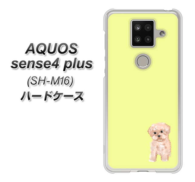 楽天モバイル アクオスセンス4 プラス SH-M16 高画質仕上げ 背面印刷 ハードケース【YJ064 トイプードルアプリコット(イエロー)】
