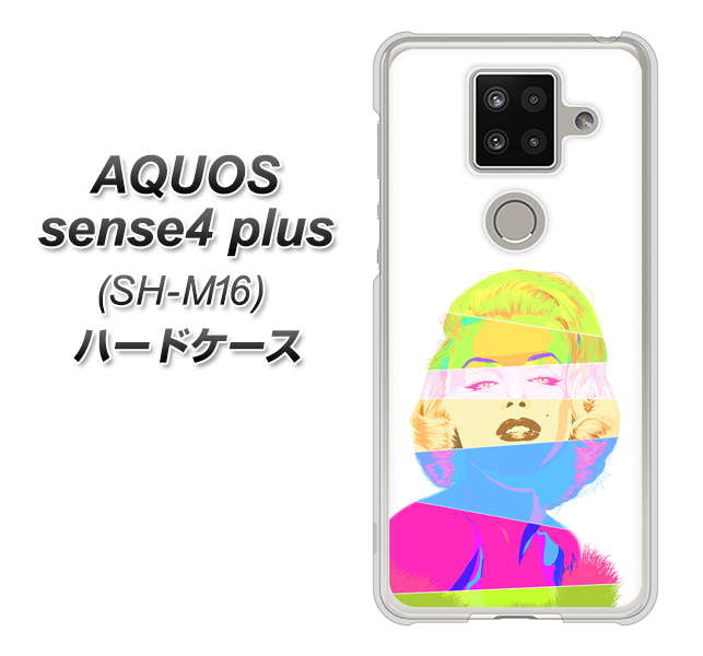 楽天モバイル アクオスセンス4 プラス SH-M16 高画質仕上げ 背面印刷 ハードケース【YJ208 マリリンモンローデザイン(A)】