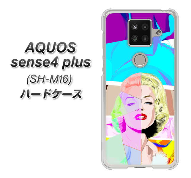 楽天モバイル アクオスセンス4 プラス SH-M16 高画質仕上げ 背面印刷 ハードケース【YJ210 マリリンモンローデザイン(C)】