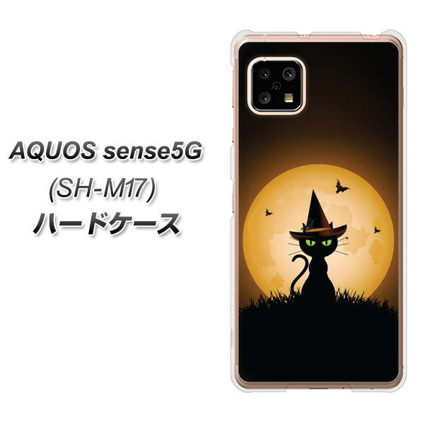 SIMフリー アクオスセンス5G SH-M17 高画質仕上げ 背面印刷 ハードケース【440 猫の魔法使い】