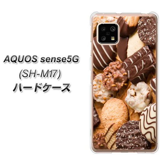 SIMフリー アクオスセンス5G SH-M17 高画質仕上げ 背面印刷 ハードケース【442 クッキー mix】