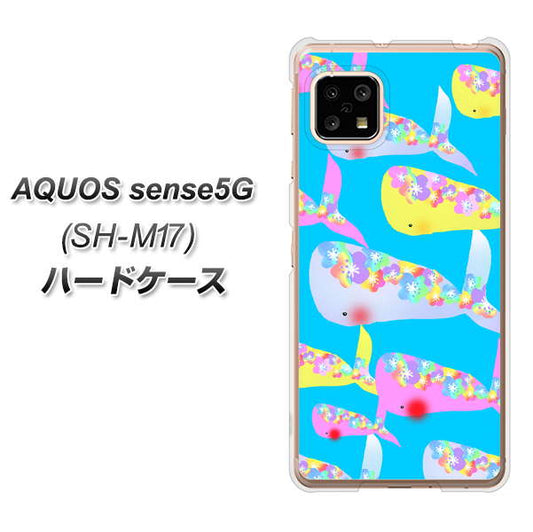 SIMフリー アクオスセンス5G SH-M17 高画質仕上げ 背面印刷 ハードケース【1045 くじらの仲間】