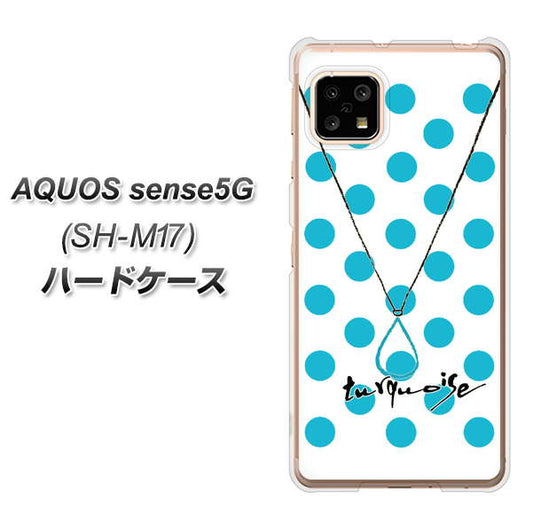 SIMフリー アクオスセンス5G SH-M17 高画質仕上げ 背面印刷 ハードケース【OE821 12月ターコイズ】