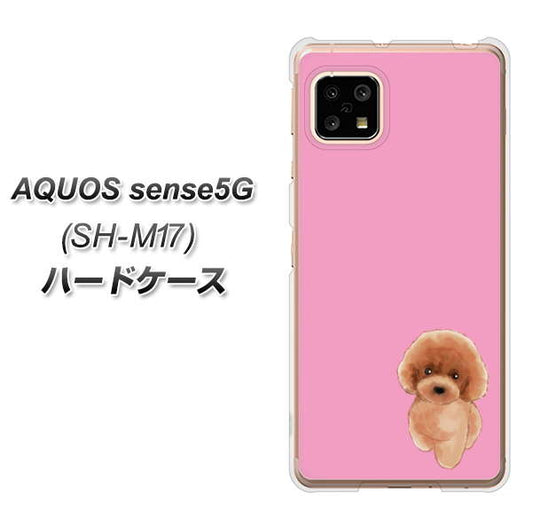 SIMフリー アクオスセンス5G SH-M17 高画質仕上げ 背面印刷 ハードケース【YJ049 トイプードルレッド(ピンク)】