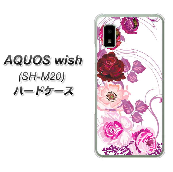 AQUOS wish SH-M20 高画質仕上げ 背面印刷 ハードケース【116 6月のバラ】