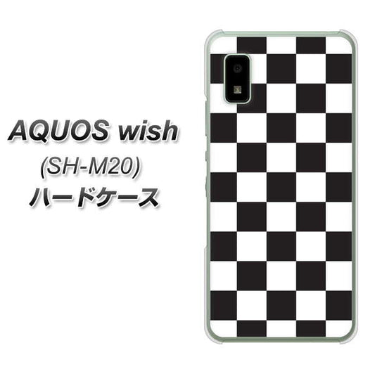AQUOS wish SH-M20 151 フラッグチェック ハードケース 背面印刷