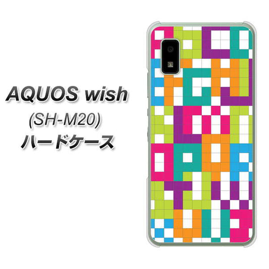 AQUOS wish SH-M20 高画質仕上げ 背面印刷 ハードケース【IB916 ブロックアルファベット】